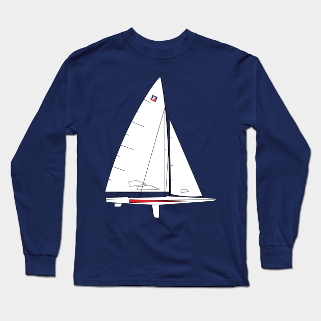 E Scow Sailboat Long Sleeve T-Shirt by CHBB